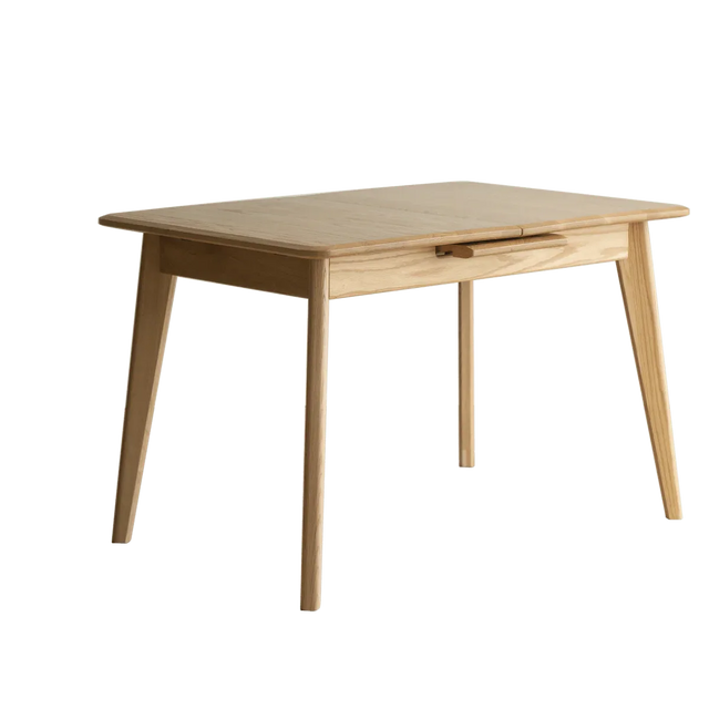 Solid Oak Extendable Dining Table With Metal Slide - Omega Lifestyles