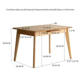 Solid Oak Extendable Dining Table With Metal Slide - Omega Lifestyles