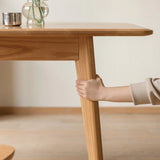 Solid Oak Extendable Dining Table With Metal Slide - Omega Lifestyles