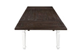 Solid Wood Brown And White Extendable Dining Table - Dreamtide - Omega Lifestyles
