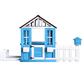 Solid Wood Outdoor Kids Playhouse With Picnic Bench - Omega Lifestyles