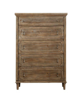 Solid Wood Taupe 5 - Drawer Chest Dresser - Dreamtide - Omega Lifestyles