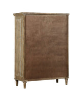 Solid Wood Taupe 5 - Drawer Chest Dresser - Dreamtide - Omega Lifestyles