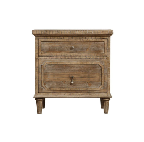 Solid Wood Taupe Rustic Casual 2 - Drawer Nightstand - Dreamtide - Omega Lifestyles