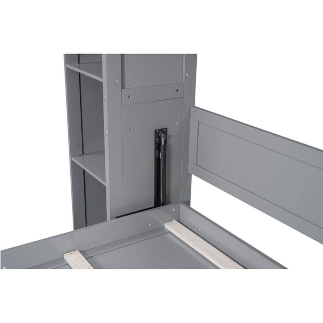 Space-Saving Queen Murphy Bed With Shelves And LED Lights - Omega Lifestyles