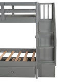 Stairway Twin - Over - Twin Solid Wood Bunk Bed With Trundle - Dreamtide - Omega Lifestyles