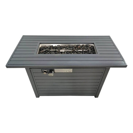 Steel Propane Outdoor Fire Pit Table With Heat - Resistant Finish - Dreamtide - Omega Lifestyles