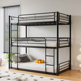 Triple Twin Metal Twin Size Bunk Bed Frame - Dreamtide - Omega Lifestyles