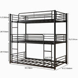 Triple Twin Metal Twin Size Bunk Bed Frame - Dreamtide - Omega Lifestyles