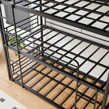 Triple Twin Metal Twin Size Bunk Bed Frame - Dreamtide - Omega Lifestyles