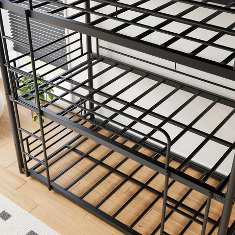 Triple Twin Metal Twin Size Bunk Bed Frame - Dreamtide - Omega Lifestyles