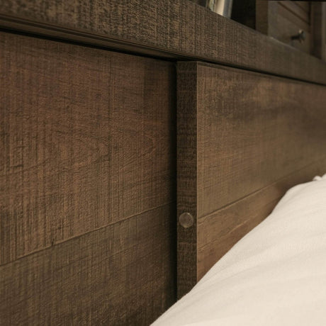 Twin Brown Engineered Wood Bookcase Bed Frame - Dreamtide - Omega Lifestyles