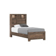 Twin Brown Engineered Wood Bookcase Bed Frame - Dreamtide - Omega Lifestyles