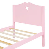 Twin Solid Wood Pink Platform Bed Frame - Dreamtide - Omega Lifestyles