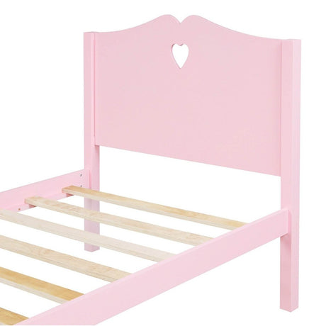 Twin Solid Wood Pink Platform Bed Frame - Dreamtide - Omega Lifestyles