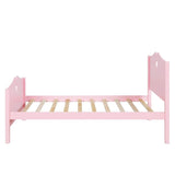 Twin Solid Wood Pink Platform Bed Frame - Dreamtide - Omega Lifestyles