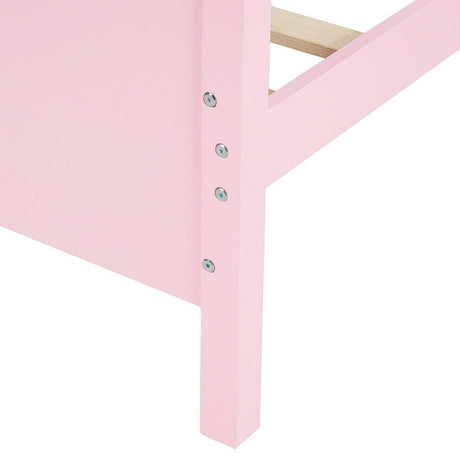 Twin Solid Wood Pink Platform Bed Frame - Dreamtide - Omega Lifestyles