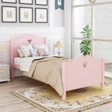 Twin Solid Wood Pink Platform Bed Frame - Dreamtide - Omega Lifestyles