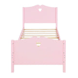 Twin Solid Wood Pink Platform Bed Frame - Dreamtide - Omega Lifestyles