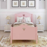 Twin Solid Wood Pink Platform Bed Frame - Dreamtide - Omega Lifestyles