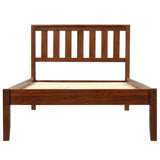 Twin Solid Wood Walnut Platform Bed With Headboard - Dreamtide - Omega Lifestyles