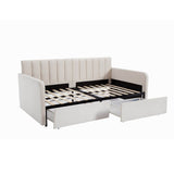 Twin Upholstered Daybed With Dust - Proof Storage Drawers - Dreamtide - Omega Lifestyles