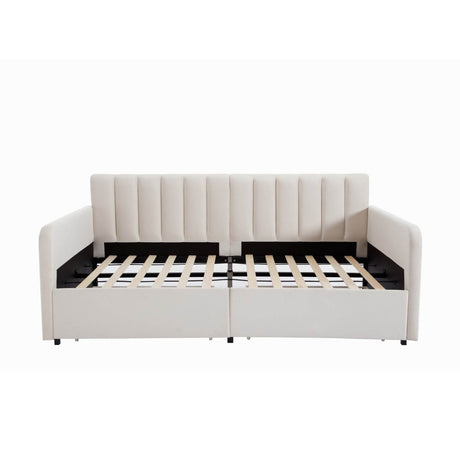 Twin Upholstered Daybed With Dust - Proof Storage Drawers - Dreamtide - Omega Lifestyles