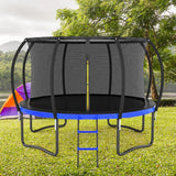 12-Foot Outdoor Kids Metal Frame Safety Enclosure Trampoline - Omega Lifestyles