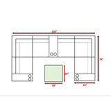 12 - Piece Fully Assembled Brown Wicker Sectional Seating Group - Driftwood - Omega Lifestyles