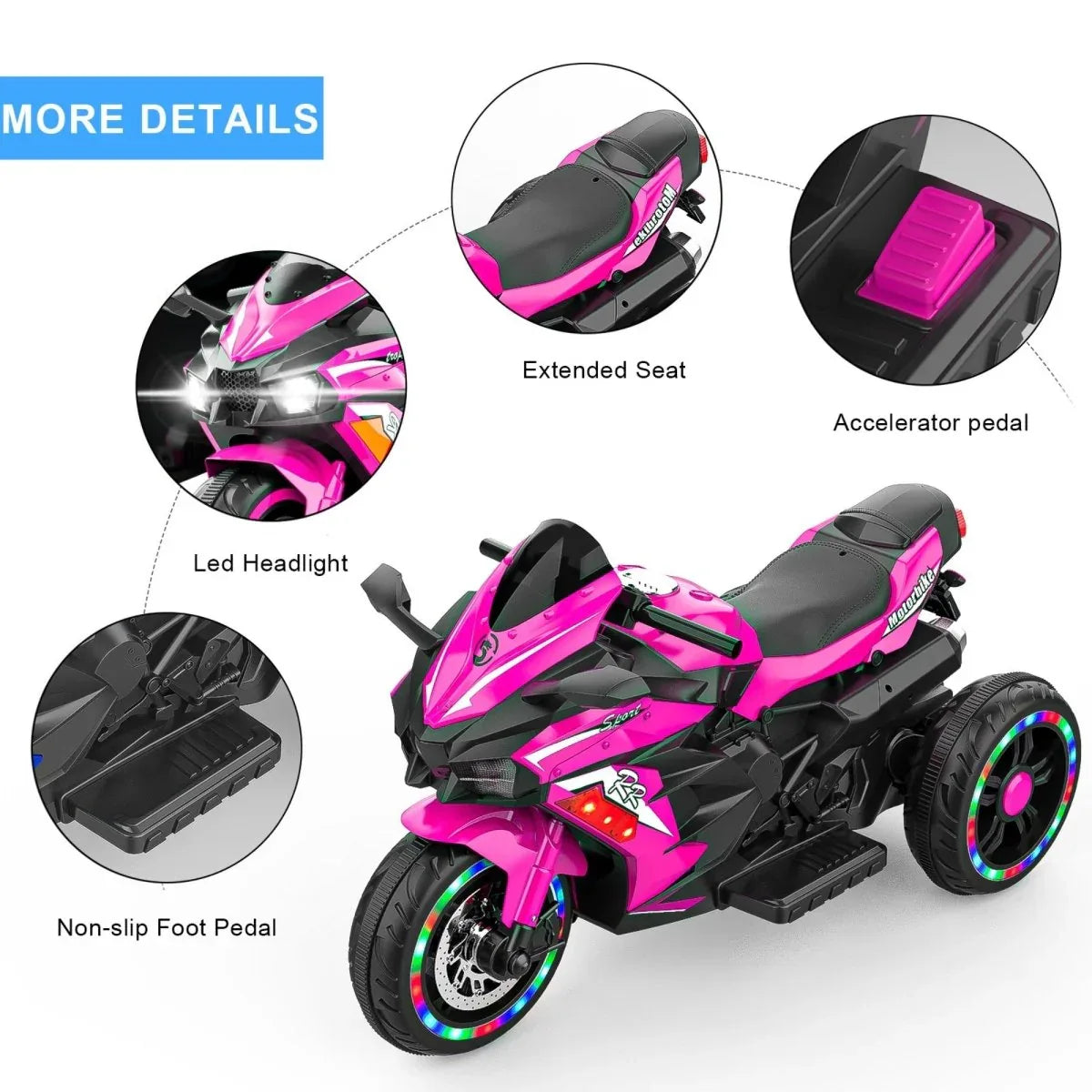 12V Electric Kids Ride-On Motorcycle For Ages 3-4 - Omega Lifestyles