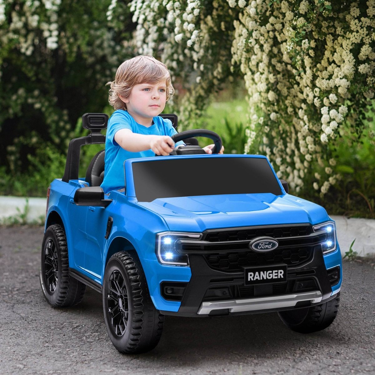 12V Licensed Ford Ranger Kids Electric Ride - On Truck - Driftwood - Omega Lifestyles