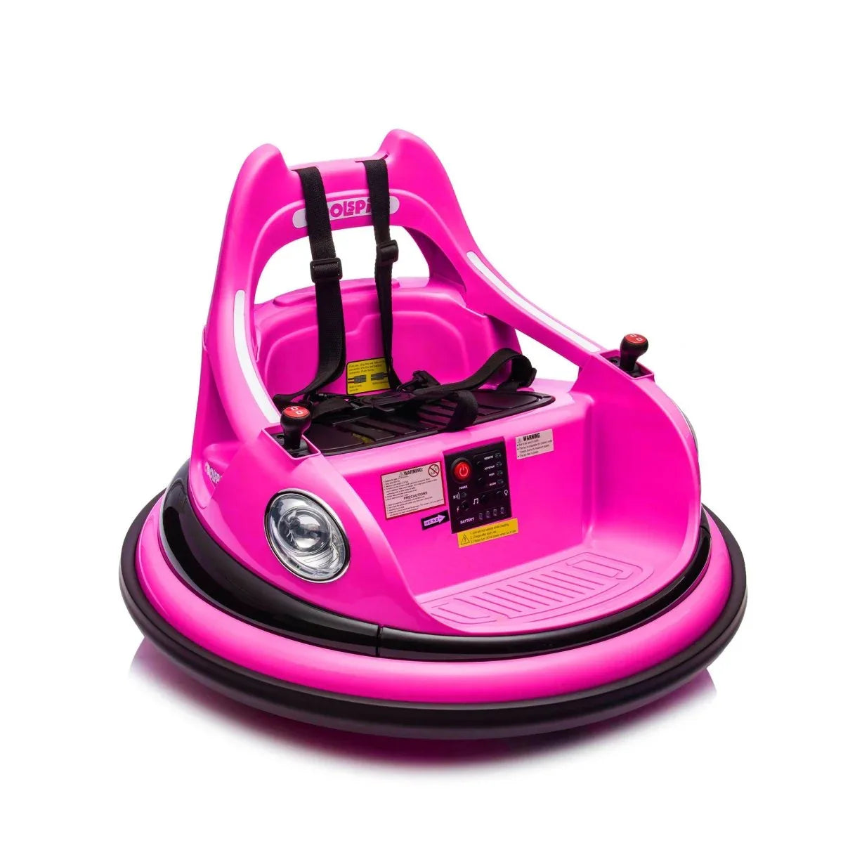 12V Rose Pink Kids Ride-On Bumper Car With Remote Control - Omega Lifestyles