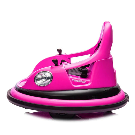 12V Rose Pink Kids Ride-On Bumper Car With Remote Control - Omega Lifestyles