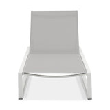 2 - Piece Adjustable Outdoor Aluminum Frame Textilene Chaise Lounge - Driftwood - Omega Lifestyles