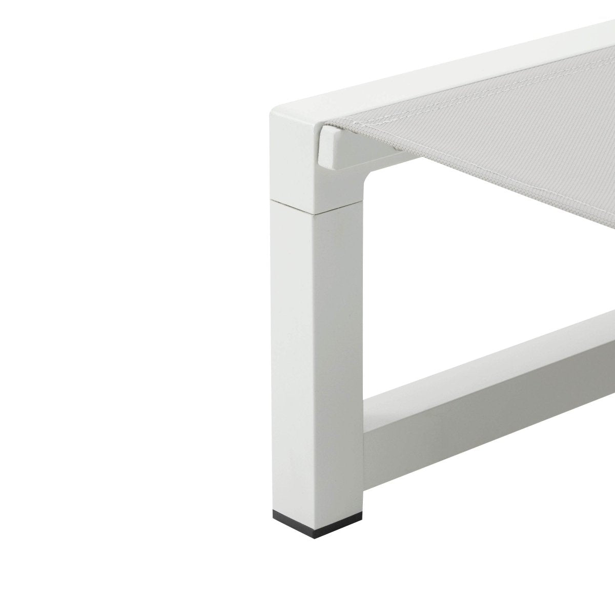 2 - Piece Adjustable Outdoor Aluminum Frame Textilene Chaise Lounge - Driftwood - Omega Lifestyles