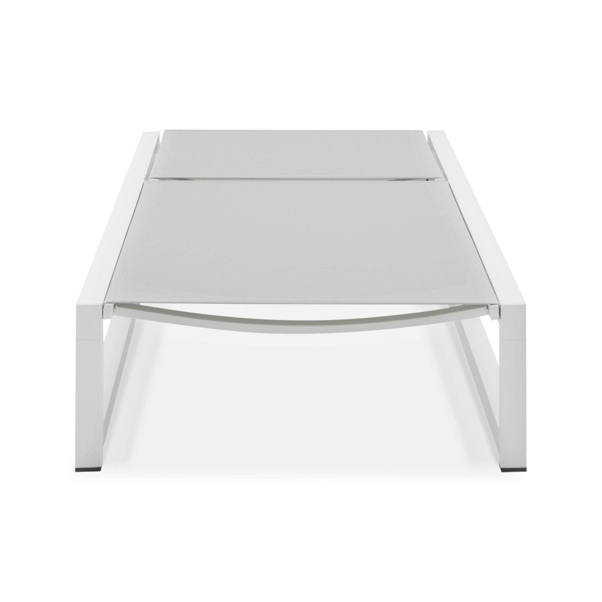 2 - Piece Adjustable Outdoor Aluminum Frame Textilene Chaise Lounge - Driftwood - Omega Lifestyles