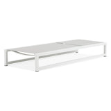 2 - Piece Adjustable Outdoor Aluminum Frame Textilene Chaise Lounge - Driftwood - Omega Lifestyles