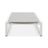 2 - Piece Adjustable Outdoor Aluminum Frame Textilene Chaise Lounge - Driftwood - Omega Lifestyles