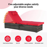 2-Piece Outdoor Rattan Chaise Lounge Chair Set - Omega Lifestyles