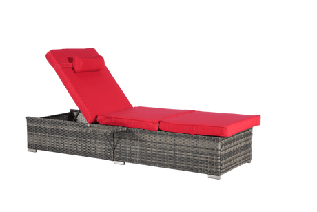 2-Piece Outdoor Rattan Chaise Lounge Chair Set - Omega Lifestyles