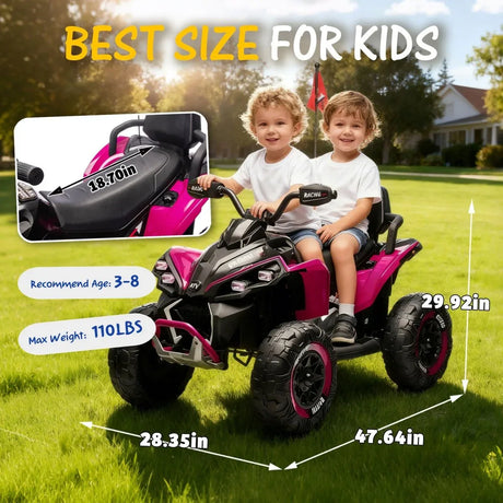 24V Kids Remote Control Electric Ride On ATV With Bluetooth - Omega Lifestyles