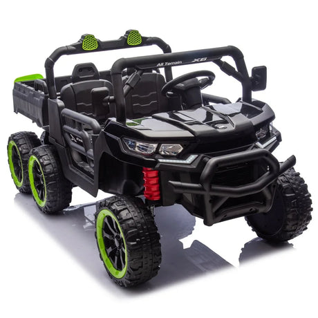24V Two-Seater Kids Electric Ride On Truck With Remote - Omega Lifestyles
