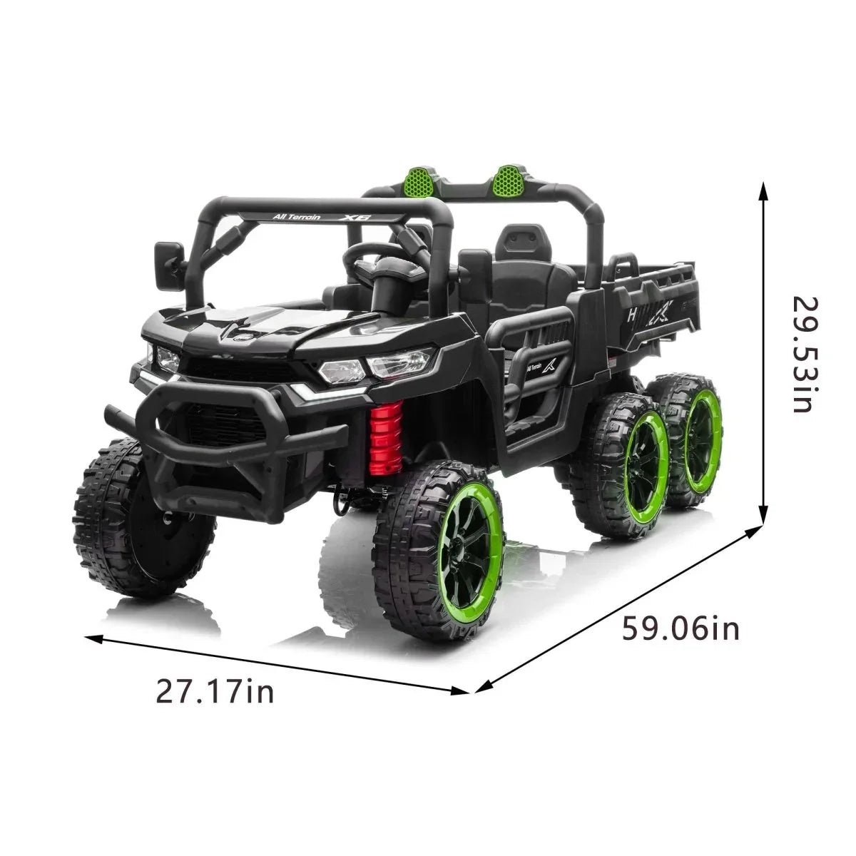 24V Two-Seater Kids Electric Ride On Truck With Remote - Omega Lifestyles