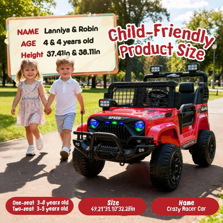 24V Two-Seater Kids Ride-On Electric Car With Remote Control - Omega Lifestyles