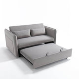 3 - in - 1 Convertible Velvet Sleeper Futon Sofa Bed - Driftwood - Omega Lifestyles