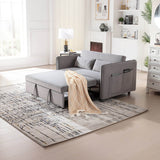 3 - in - 1 Convertible Velvet Sleeper Futon Sofa Bed - Driftwood - Omega Lifestyles