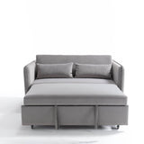 3 - in - 1 Convertible Velvet Sleeper Futon Sofa Bed - Driftwood - Omega Lifestyles
