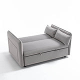 3 - in - 1 Convertible Velvet Sleeper Futon Sofa Bed - Driftwood - Omega Lifestyles