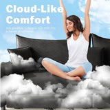 3-in-1 Convertible Velvet Sleeper Sofa Bed With Pillows - Omega Lifestyles