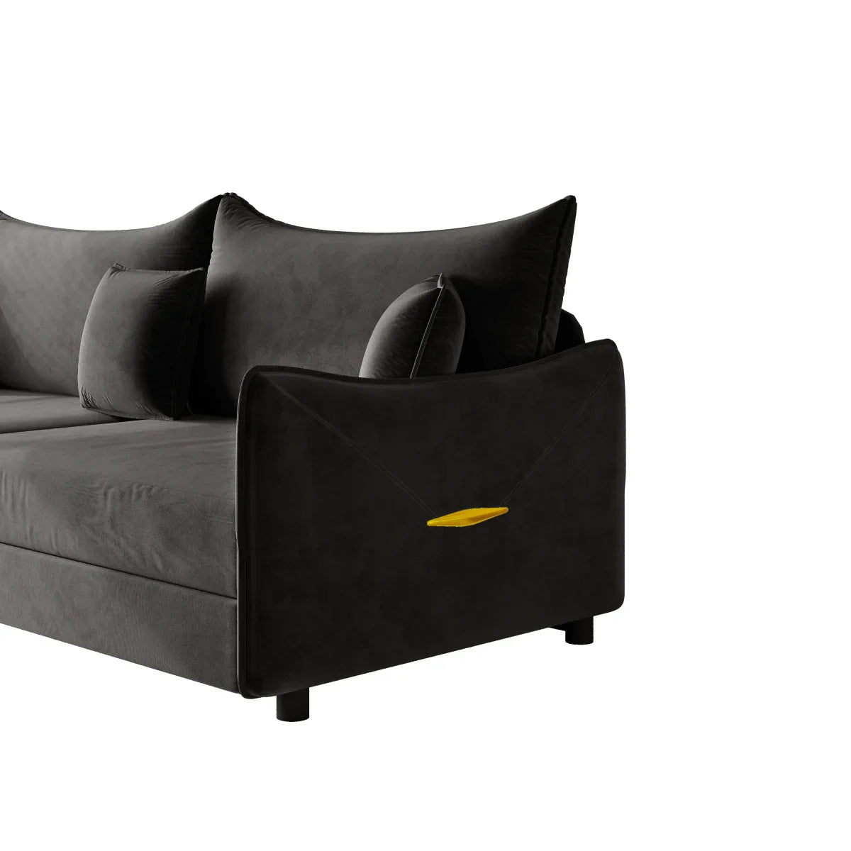 3-in-1 Convertible Velvet Sleeper Sofa Bed With Pillows - Omega Lifestyles